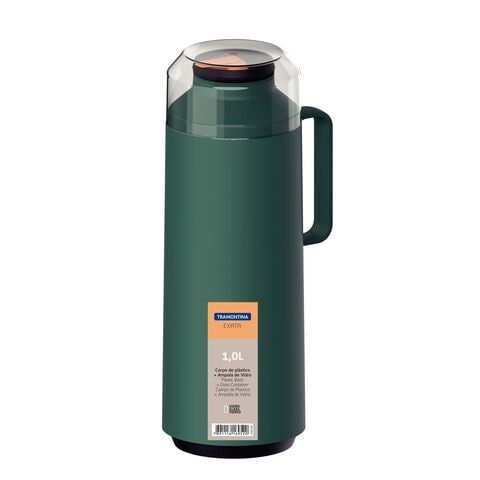 Tramontina Exata Green Polypropylene Thermos with 1 L Glass Liner