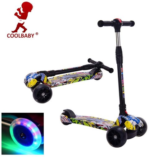 Scooter for Kids Age 3-10 Shock Absorption Design Lean to Steer Light Up 3-Wheels TONBUX Kids Scooter with Adjustable Height Toddler Scooter 