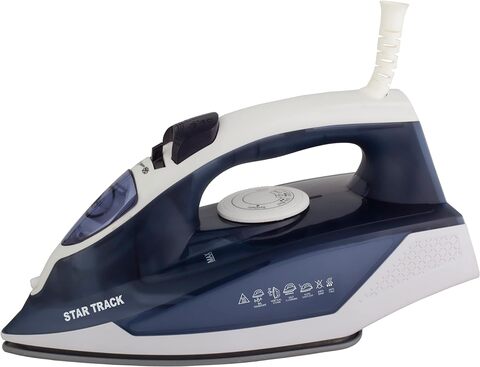 Star Track Steam Iron 2200W Ssinr2200 Bw Water Tank Capacity 280ml Iron Double Ceramic Coating Auto Shut Anti Drip Function Self Cleaning Mode