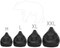 Luxe Decora PVC Bean Bag Cover Only (XXL, Black)