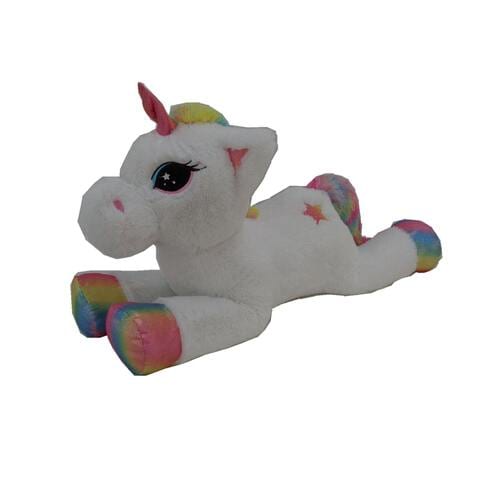 Hk Lying Unicorn Soft Toy White 85cm