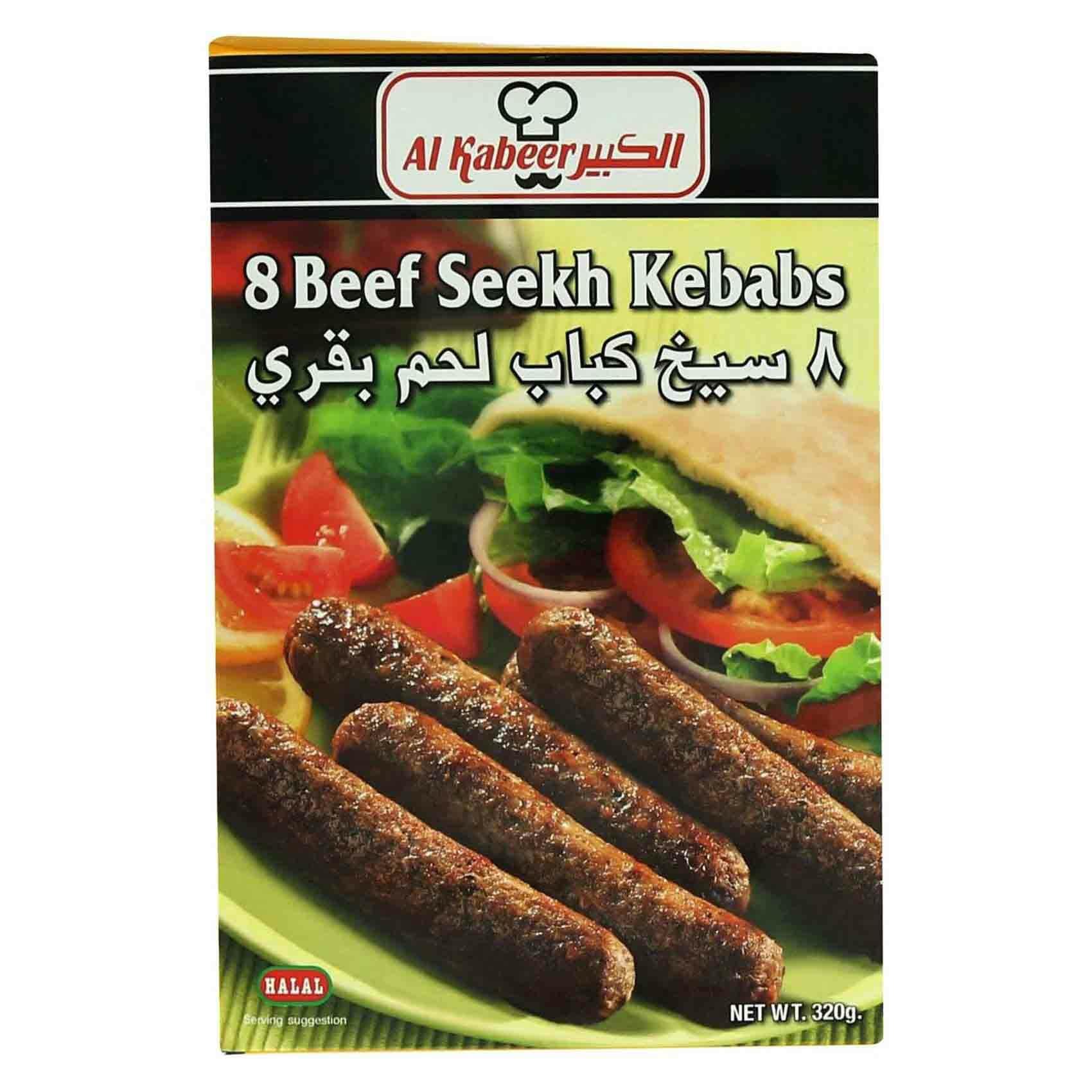 Buy Al Kabeer 8 Beef Seekh Kebabs 320g Online Shop Frozen Food on