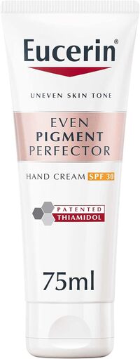 Eucerin Even Pigment Perfector Hand Cream With Thiamidol &amp; Hyaluronic Acid, For Even And Radiant Skin, UVA &amp; UVB Sun Protection SPF 30, Moisturizer For All Skin Types, 75ml