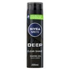 Buy NIVEA MEN Deep Clean Shave Shaving Gel With Anti-Bacterial Black Carbon 200ml in UAE