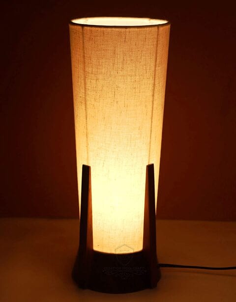 Wood base store table lamps