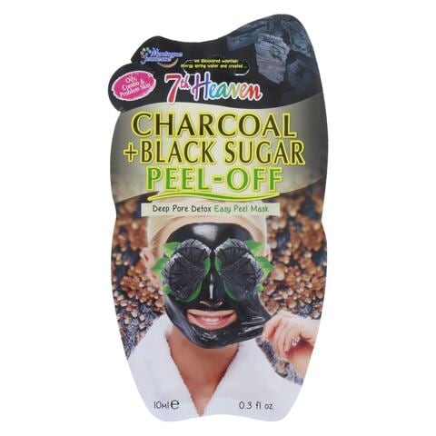 مونتان جونيس سفنث هيفن قناع الوجه بالفحم والسكر الأسود- أسود 10 ملل.
