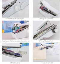 Mini Handheld Sewing Machine Portable Electric Hand Sewing Machine Quick Repairing Suitable for Home Travel Clothes Cloth Curtain