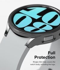 Ringke Samsung Galaxy Watch 6 44mm Case, Slim Series, Clear + Dark Chrome