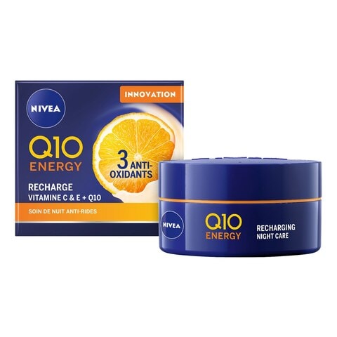 NIVEA Q10 Energy Recharging Night Cream Orange 50ml