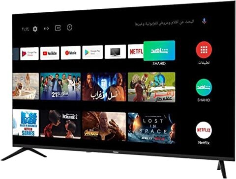 Haier 55 Inch, 4K UHD, Smart TV, Black, H55K6UG, Model (Android Official With Google Assistant, Google Play, Netflix, YouTube, Shahid, Wi-Fi, Bluetooth)