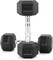 Sky Land Rubber Coated Hex Dumbbell Set With Chrome Metal Handle For Strength Training2.5 Kgs X 2Pcsem92602.5, Black