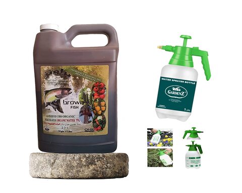 Gardenz Agriculture Fertilizer Brown&#39;S Fish Organic Fertlizer 4 L + Water Sprayer Bottle Freebie