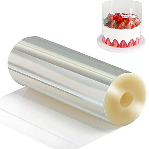 Generic Cake Collars 16Cm X 10M Clear Acetate Strips Transparent Acetate Roll Mousse Cake Collar For Chocolate Mousse Baking Cake Decorating Decorating A Baking Tool
