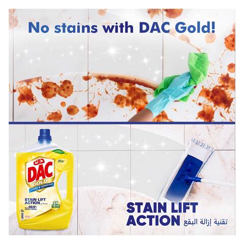 Dac Gold Cleaner + Disinfectant Lemon 3L