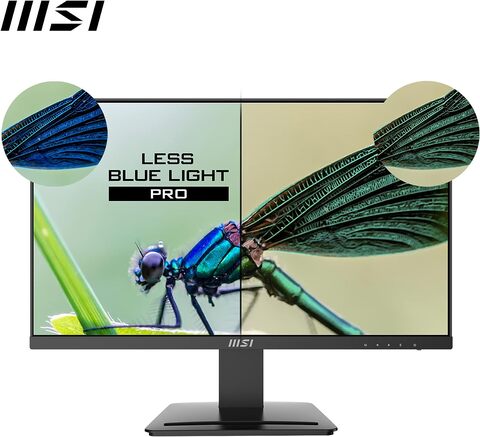 MSI PRO MP243 23.8&quot; Monitor, FHD (1920 x 1080), 75Hz, IPS, 5MS, HDMI, DisplayPort, Speakers, Anti-Glare, Anti-Flicker, Less Blue Light, TUV Certified, VESA, Kensington, Black