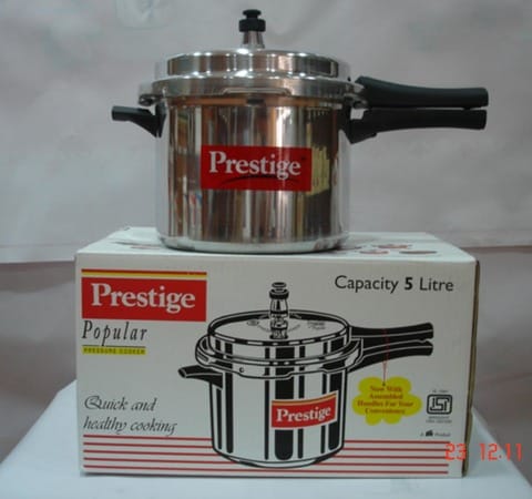 Prestige Popular Aluminum Pressure Cooker 5l
