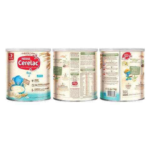 Cerelac rice gluten free infant cereals with milk from 6 months 1 kg