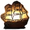 HIMALAYAN SALT - Sindabad boat style lamp wooden design