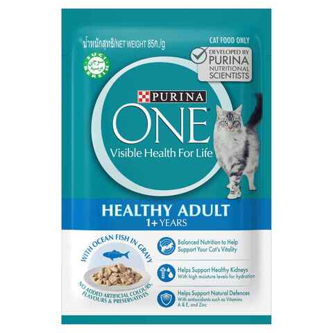 Purina One Healthy Adult 1 Years With Ocean Fish In Gravy Cat