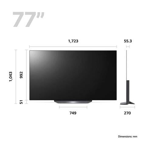 تليفزيون إل جي 77 بوصة أو ليد 4K فائق الدقة سمارت - OLED77B36LA