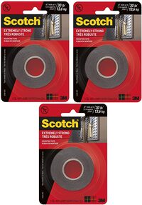 Generic 3M Scotch Extreme Mounting Tape, 1 By 60-Inch, Black (3)
