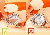 LIYING Dumpling Maker - Dumpling Press / Stainless Steel Empanada Press / Pie Ravioli Dumpling Wrappers Mold Kitchen Accessories，Samosa maker