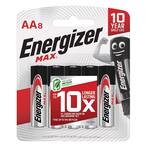 Buy Energizer max alkaline battery AA  8 pieces in Saudi Arabia