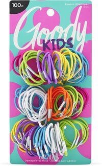 Goody Mini Latex Hair Elastics, 75-Count, Assorted Neon Colors, Suitable For All Hair Types, Pain-Free Hair Accessories For Women&#39;s Perfect For Long Lasting Braids, Ponytails