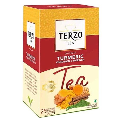 Terzo Turmeric Cinnamon And Moringa Tea Bags 2g Pack of 25