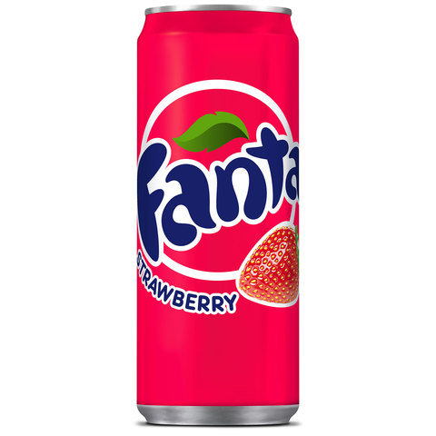 Fanta Strawberry Flavoured Carbonated Soft Drink 330ml