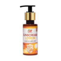 Alif Naturals Sunscreen Lotion, Protect Your Skin From Harmful UV Rays With SPF 50+ And Natural Ingredients For Safe And Effective Sun Protection, 100 ML