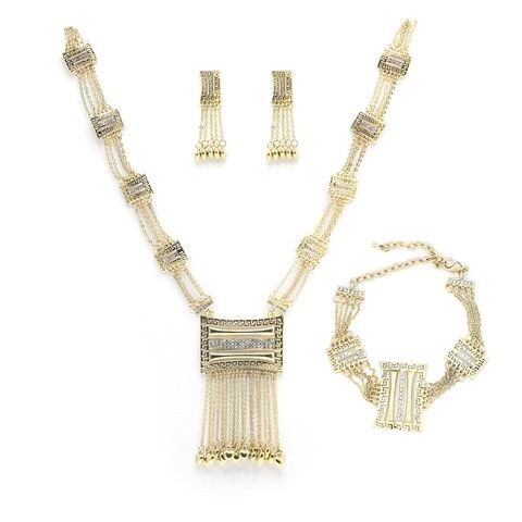 Gold necklace deals and earring set