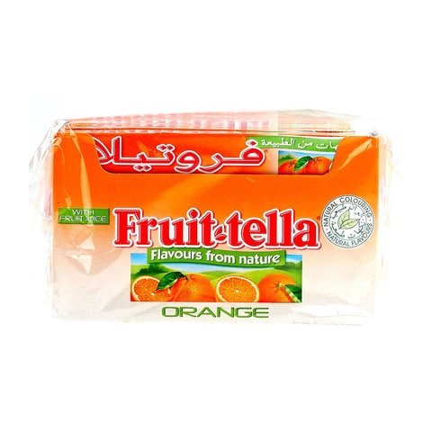 Fruit-tella Juicy Chewy Candy Sweet Orange Flavour 39g Pack of 20