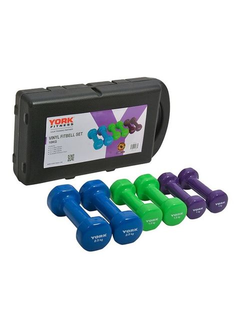 Buy YORK FITNESS 3 Pair Fit Bell Dumbbell Set With Case 10 kg