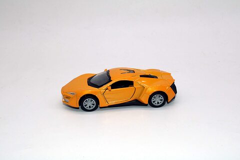 Generic New Edition Luxury Car Die Cast With Music And Light Pull Back And Go Race -Royal King (Yellow)