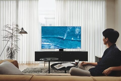 Samsung Smart TV, Neo QLED 4K, QN85B, 55 Inch, Silver, 2022, Quantum HDR 24x, Dolby Atmos Audio, Smart Hub, With 6 Speakers And In-Built Woofer, Mini LED, QA55QN85BAUXZN