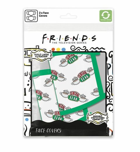 F.R.I.E.N.D.S. Central Perk Adult Size Officially Licensed Face Mask (2pcs)