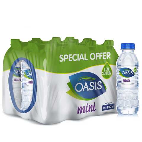 Buy Oasis Mini Drinking Water 200ml Pack of 12 in UAE