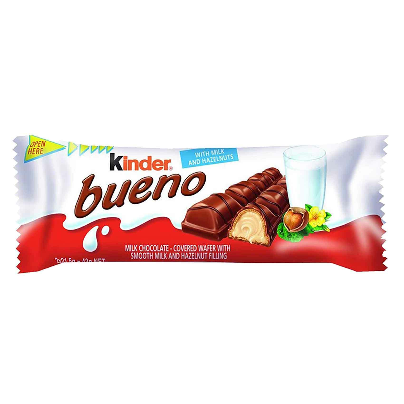Buy Kinder Bueno Milk Chocolate Bar 43g Online Shop Food Cupboard on