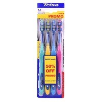 Trisa Flex Head Medium Toothbrush Multicolour 4 PCS