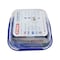 Pyrex Cook &amp; Go Square Dish With Lid Blue And Clear 1.9L