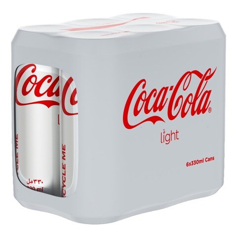 كوكا كولا لايت مشروب غازي غير كحولي خفيف علبة معدنية 330 ملل حزمة من 6