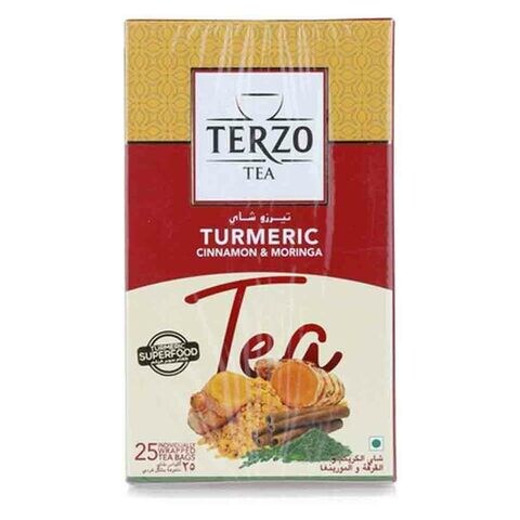 Terzo Turmeric Cinnamon And Moringa Tea Bags 2g Pack of 25