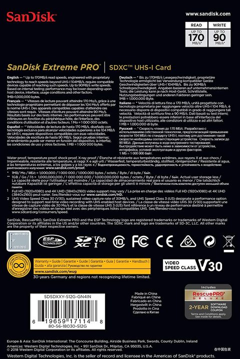 Buy SanDisk 512GB Extreme PRO SDXC Memory Card - SDSDXXY-512G ...