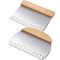 Generic Stainless Steel Bench Scraper With Wood Handle, 2 Pieces
