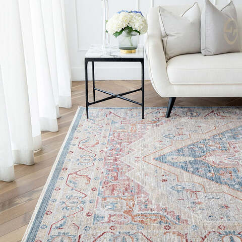 Carpet Alexander Rouge 350 x 250 cm. Knot Home Decor Living Room Office Soft &amp; Non-slip Rug