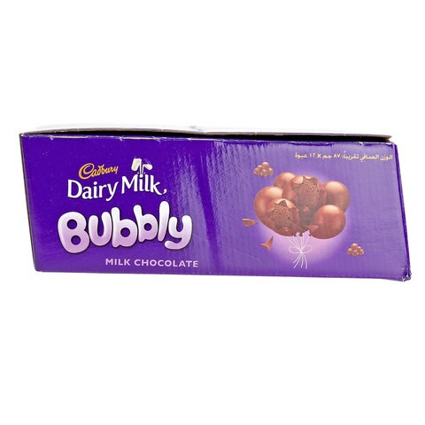 Cadbury Dairy Milk Bubbly 87g Pack of 12