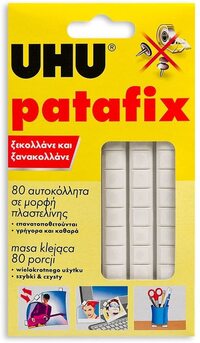 Generic Uhu Patafix Gluepads 80 Pads (White Color) : Removable And Reusable Glue Pads, Product Of Germany