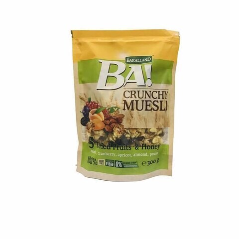 Buy BAKALLAND MUSLI BAR 5DRY FRUITS300G in Egypt