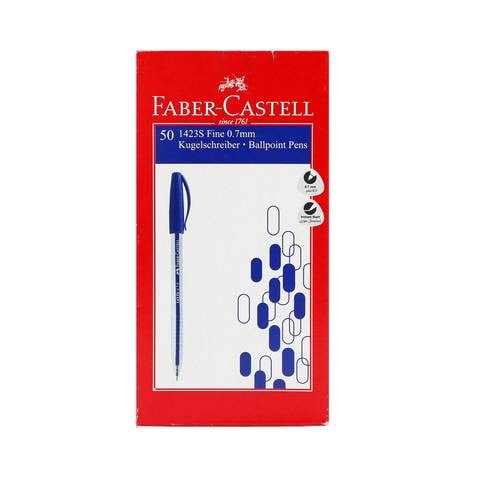 Faber-Castell Ball Pen Blue 0.7mm 50Pcs